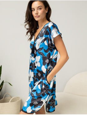 Туника с цветами Mia-Amore MARTINA 7324, Цвет: голубой, Размеры: L/XL, изображение 3