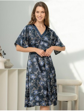 Туника из натурального шёлка Mia-Amore ROXOLANA 4375, Цвет: темно-синий, Размеры: 4XL, изображение 3