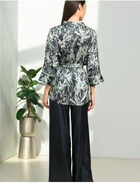 Атласный комплект Mia-Amore SOLANGE 7515, Цвет: серо-ментоловый, Размеры: 3XL, изображение 2