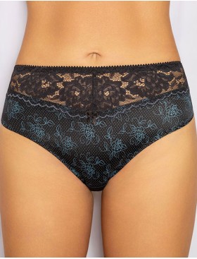 Трусы слипы Albina L OLIVIA 211 черный с голубым, Цвет: черный с голубым, Размеры: M, изображение 3