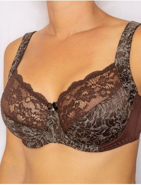 Бюстгальтер с подкроем Albina L TIFFANY 7008 шоколад, Цвет: шоколад, Размеры: 75H