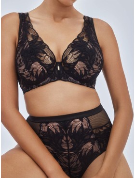 Кружевные высокие стринги Alles BOUDOIR stringi classic black, Цвет: черный, Размеры: S, изображение 5