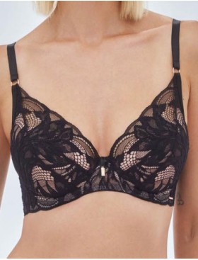 Бюстгальтер с вкладышами пуш-ап Alles BOUDOIR P-UP black, Цвет: черный, Размеры: 60D