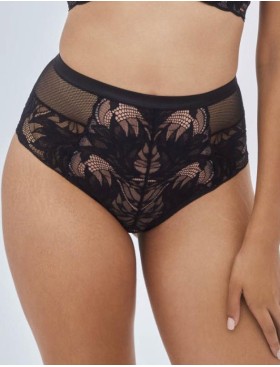 Кружевные высокие стринги Alles BOUDOIR stringi classic black, Цвет: черный, Размеры: S