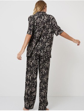 Пижама с брюками из вискозы Aruelle ELAINA, Цвет: черный, Размеры: S, изображение 3