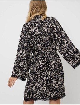 Халат из вискозы Aruelle ELI, Цвет: черный, Размеры: XS, изображение 2