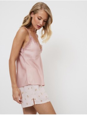 Пижама топ + шорты Aruelle FLOSSIE, Цвет: пудровый, Размеры: XL, изображение 3