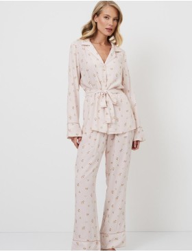 Пижама женская с брюками Aruelle FREESIA, Цвет: пудровый, Размеры: S, изображение 2