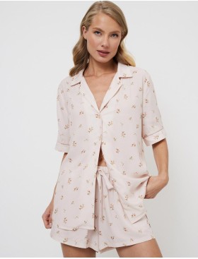 Пижама женская с шортами Aruelle FREESIA, Цвет: пудровый, Размеры: M