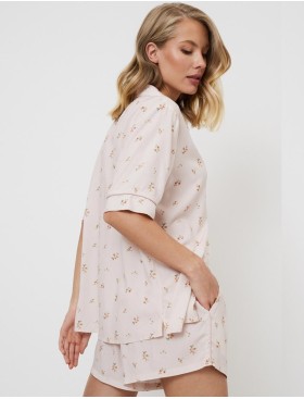 Пижама женская с шортами Aruelle FREESIA, Цвет: пудровый, Размеры: M, изображение 2