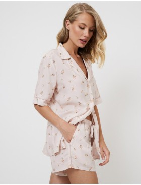 Пижама женская с шортами Aruelle FREESIA, Цвет: пудровый, Размеры: M, изображение 3