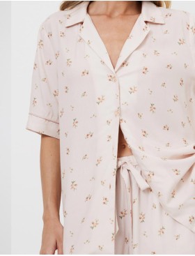 Пижама женская с шортами Aruelle FREESIA, Цвет: пудровый, Размеры: M, изображение 4