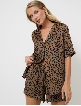 Пижама из вискозы Aruelle KAYA, Цвет: леопард, Размеры: S