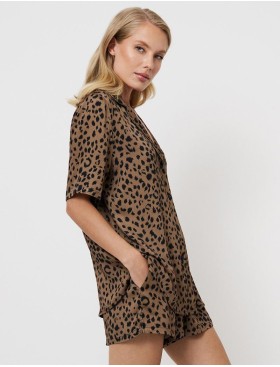 Пижама из вискозы Aruelle KAYA, Цвет: леопард, Размеры: S, изображение 3