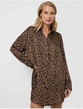 Домашняя рубашка Aruelle KIANNA, Цвет: леопард, Размеры: XS