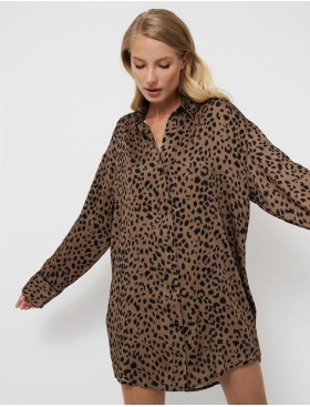 Домашняя рубашка Aruelle KIANNA, Цвет: леопард, Размеры: XS, изображение 3