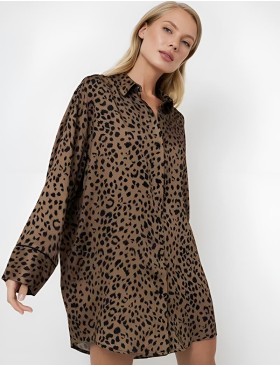 Домашняя рубашка Aruelle KIANNA, Цвет: леопард, Размеры: XS, изображение 4