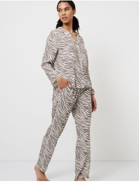 Пижама женская со штанами Aruelle MANUELA, Цвет: капучино, Размеры: S, изображение 2