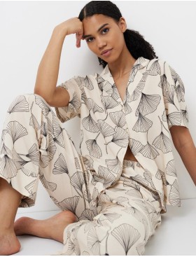 Пижама с брюками из вискозы Aruelle SEASHELL, Цвет: экрю, Размеры: S, изображение 4