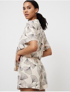 Пижама с шортами из вискозы Aruelle SEASHELL, Цвет: экрю, Размеры: S, изображение 2