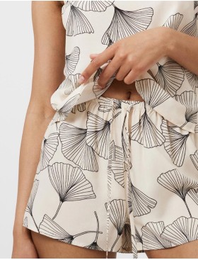 Пижама топ + шорты Aruelle SEONA, Цвет: экрю, Размеры: M, изображение 4