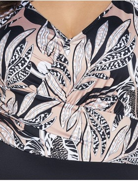 Слитный купальник Ava SKJ61 latte, Цвет: капучино+черный, Размеры: 80E, изображение 4