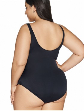 Слитный купальник Ava SKJ61 latte, Цвет: капучино+черный, Размеры: 80E, изображение 2