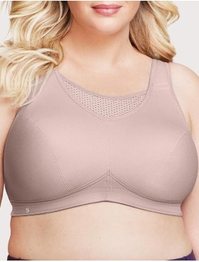 Спортивный бюстгальтер для большого бюста Glamorise GI1067 розовый загар, Цвет: розовый загар, Размеры: 100H