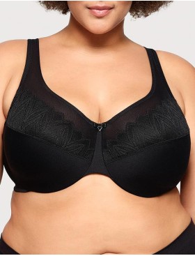 Бюстгальтер минимайзер Glamorise GI9003 черный, Цвет: черный, Размеры: 100H