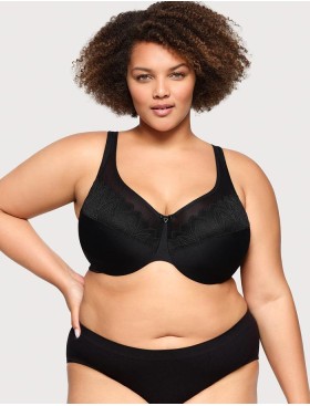 Бюстгальтер минимайзер Glamorise GI9003 черный, Цвет: черный, Размеры: 100H, изображение 4