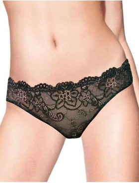 Кружевные трусики бразилиана Infiore RUMBA 887 nero, Цвет: nero (черный), Размеры: S