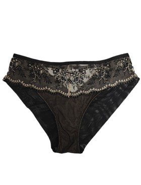 Трусы слипы Kinga GYPSY FLOWER 1162/2-P бежевый с черным, Цвет: бежевый+черный, Размеры: M, изображение 3