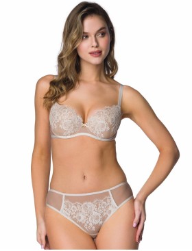 Бюстгальтер балконет пуш-ап MAT FRANCES M-3804-11 Beige-Milk, Цвет: молоко, Размеры: 70D, изображение 4