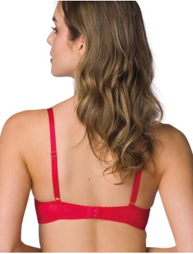 Кружевной бюстгальтер пуш-ап MAT HANNAH M-0115-11-1 Red, Цвет: красный, Размеры: 85C, изображение 2