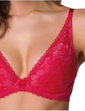 Кружевной бюстгальтер пуш-ап MAT HANNAH M-0115-11-1 Red, Цвет: красный, Размеры: 85C, изображение 3