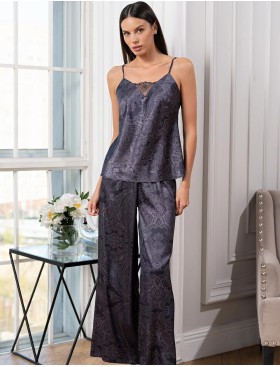 Комплект-тройка из натурального шёлка Mia-Amore ALETTA 4445, Цвет: антрацит, Размеры: XL, изображение 2