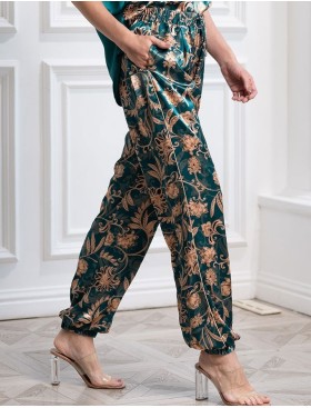 Шёлковая пижама со штанами Mia-Amore EMERALD 3781, Цвет: изумрудный, Размеры: 3XL, изображение 6