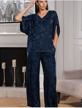 Комплект с жаккардовым узором Mia-Amore ENRIKA 4408, Цвет: темно-синий, Размеры: 4XL, изображение 3