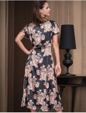 Туника шёлковая Mia-Amore GOLDEN FLOWER 3308, Цвет: черный, Размеры: 3XL, изображение 2