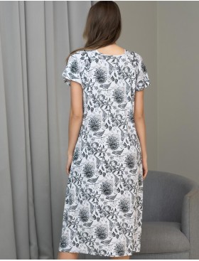 Длинная сорочка Mia-Amore IVETTA 5148, Цвет: чёрно-белый, Размеры: L, изображение 2