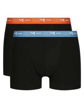 Трусы мужские боксеры набор (2 шт) Dim 6596/2 черный (оранж/голубой), Цвет: черный (оранж/голубо, Размеры: L, изображение 2