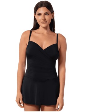 Сплошной купальник-платье Jantzen JZ25012M черный, Цвет: черный, Размеры: 3XL