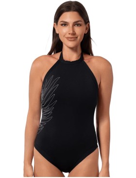 Черный слитный купальник Jantzen JZ25028M, Цвет: черный, Размеры: XL