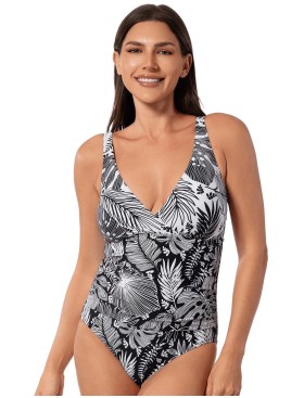 Цельный купальник с уплотненной чашкой Jantzen JZ25031M, Цвет: черный/белый, Размеры: XL