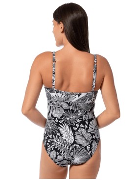 Цельный купальник с уплотненной чашкой Jantzen JZ25031M, Цвет: черный/белый, Размеры: XL, изображение 4