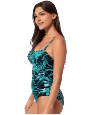 Слитный купальник бандо Jantzen JZ25087M черный/морская волна, Цвет: черный/морская волна, Размеры: XL, изображение 5