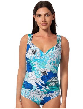 Слитный купальник с драпировкой Jantzen JZ25185M мульти, Цвет: мульти, Размеры: XL