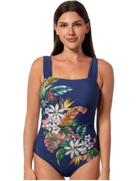 Закрытый купальник на завязках Jantzen JZ25284M, Цвет: джинс, Размеры: XL