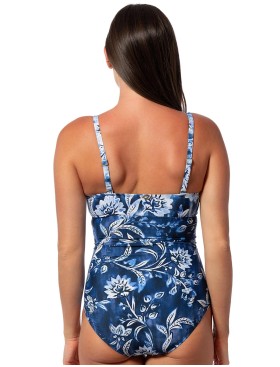 Слитный купальник бандо Jantzen JZ25405M, Цвет: джинс/белый, Размеры: XL, изображение 2