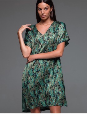 Свободная туника из шёлка и вискозы Mia-Amore AMINA 4104, Цвет: изумрудный, Размеры: L/XL, изображение 3